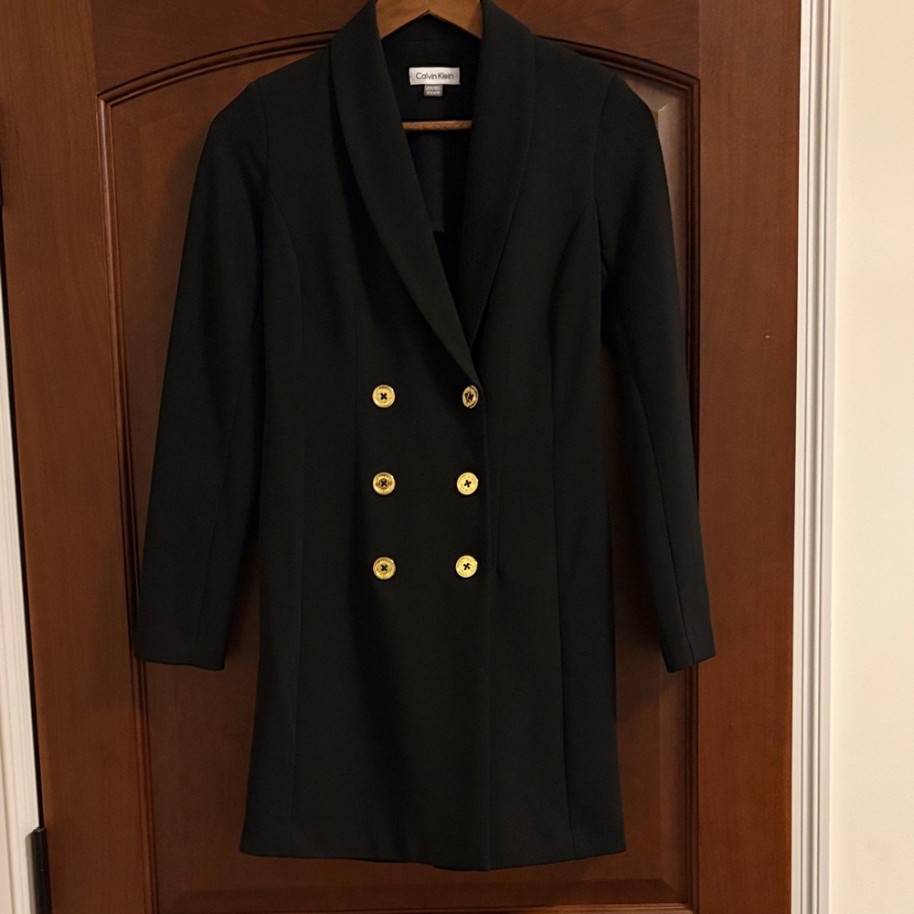 Calvin Klein Black Double-Breasted Blazer